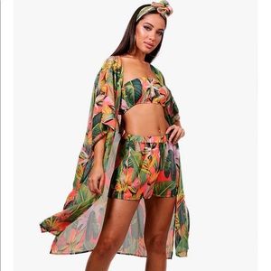 Boohoo 4pc Tropicana Beach set